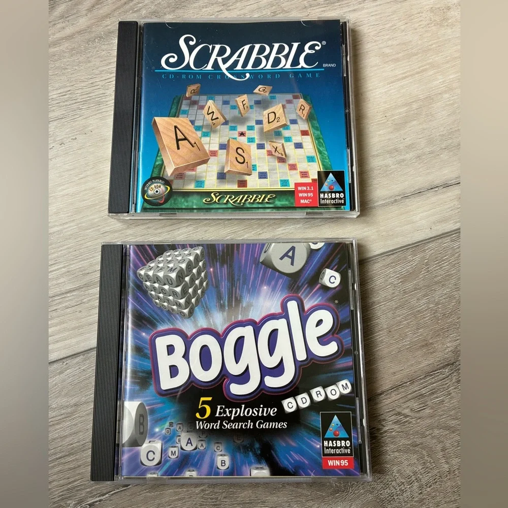 Infogrames Scrabble & Boggle Platinum 2-Pack Classic Word Game CD Rom Windows 95
